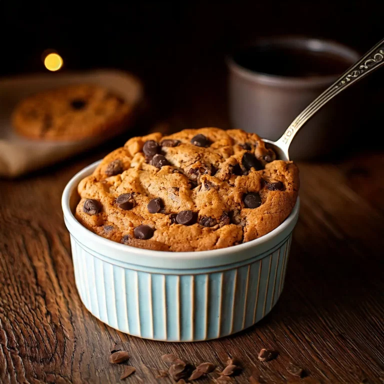 Un cookie géant aux flocons d’avoine, cuit au four, avec des pépites de chocolat fondantes, servi chaud dans un ramequin.