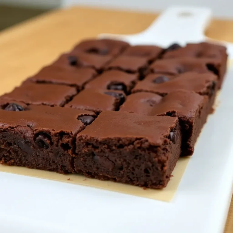 Brownie aux haricots noirs, moelleux et chocolaté, garni de fruits rouges et de glace à la vanille.