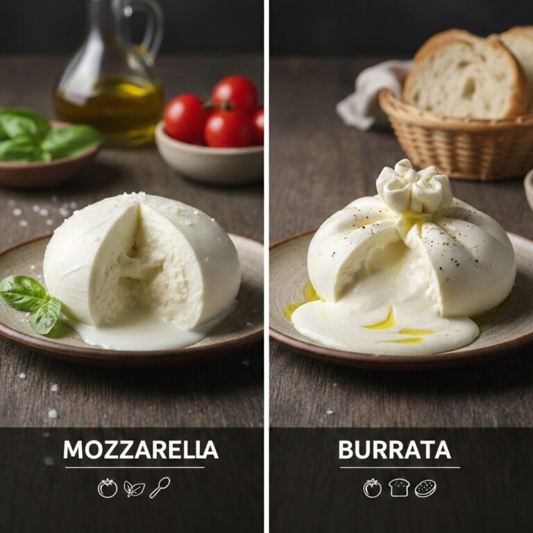 Mozzarella vs Burrata