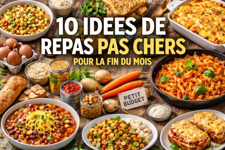 10 idées de repas pas chers pour la fin du mois