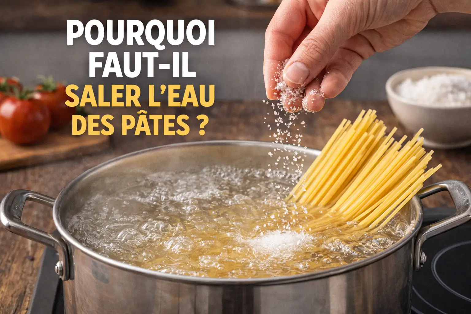 Pourquoi faut-il saler l'eau des pâtes ?